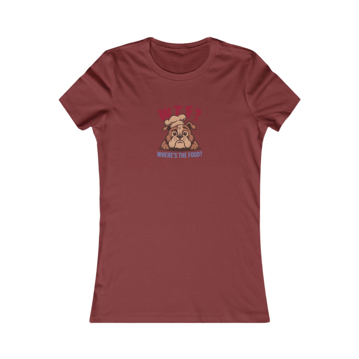 WTF? Where’s the Food? — Bulldog Chef Women's Tee (Dark)