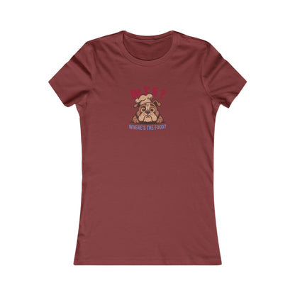 WTF? Where’s the Food? — Bulldog Chef Women's Tee (Dark)
