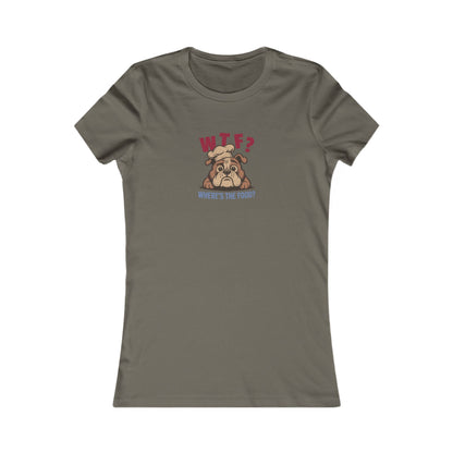 WTF? Where’s the Food? — Bulldog Chef Women's Tee (Dark)