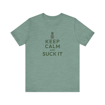 Keep Calm and Suck It — Psych Retro Tee (Light)
