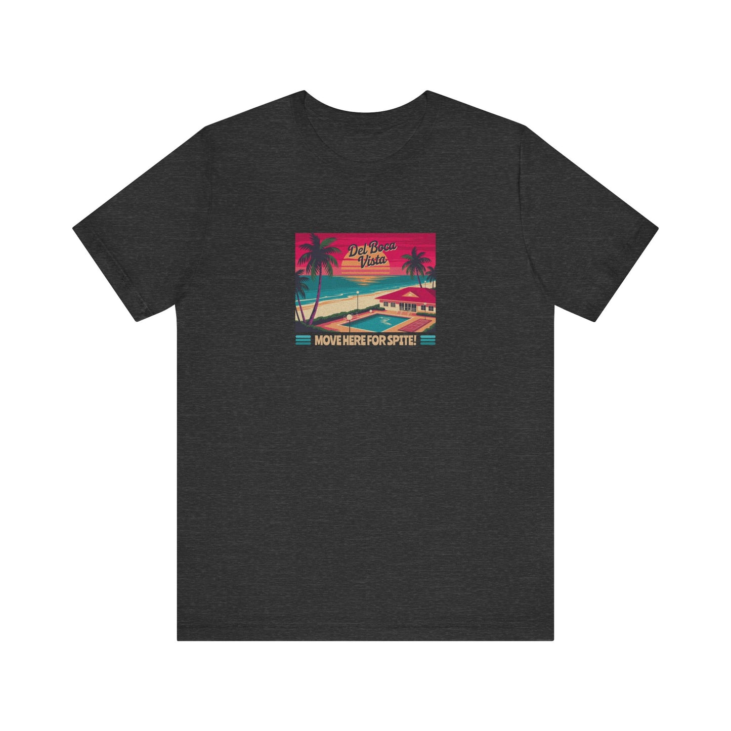 Del Boca Vista (Move Here For Spite!) — Seinfeld Retro Tee (Dark)