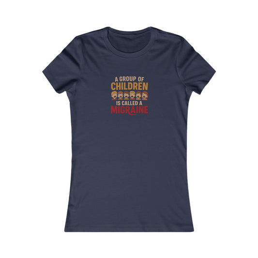 A Group of Children Is Called a Migraine — Retro Women's Tee (Dark)