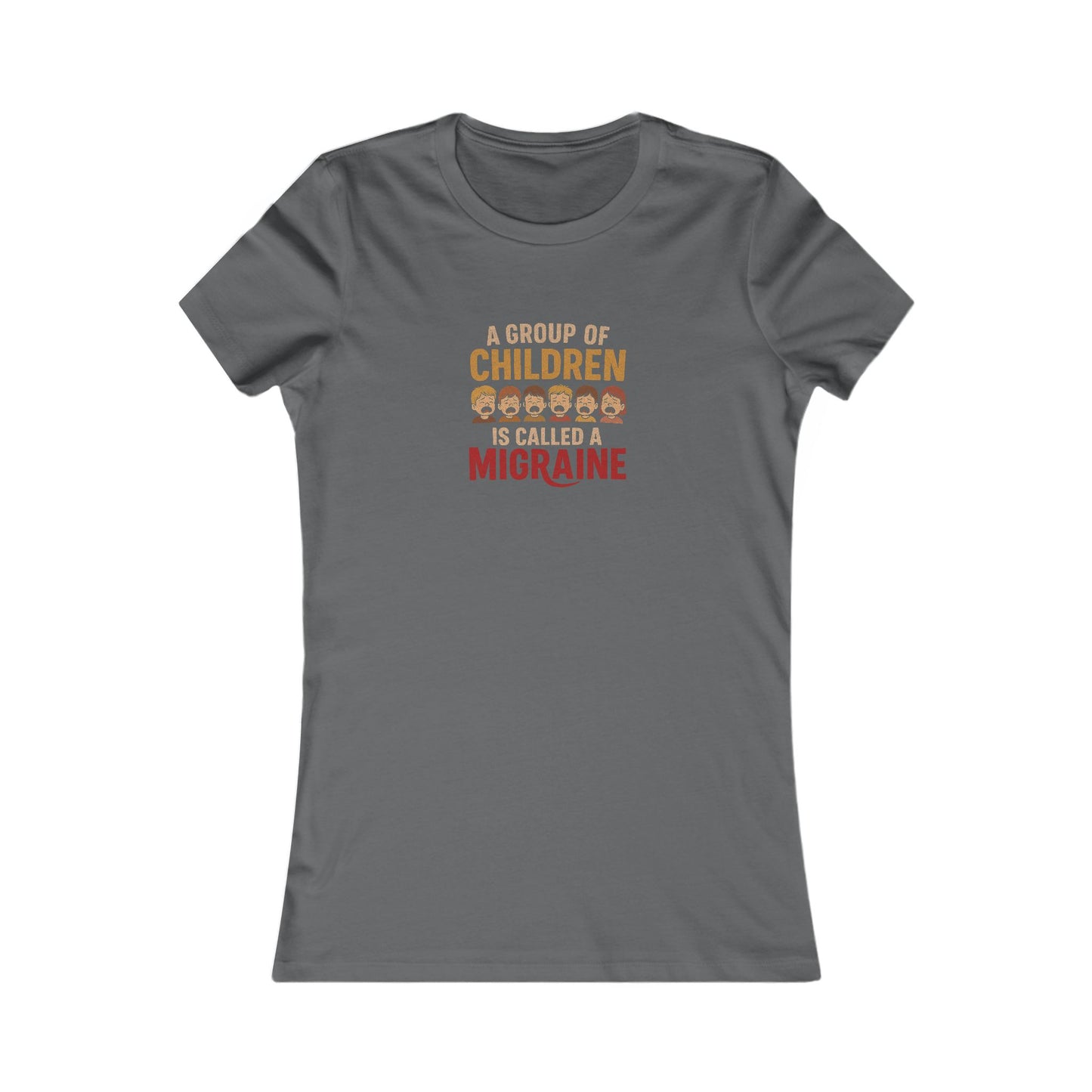 A Group of Children Is Called a Migraine — Retro Women's Tee (Dark)