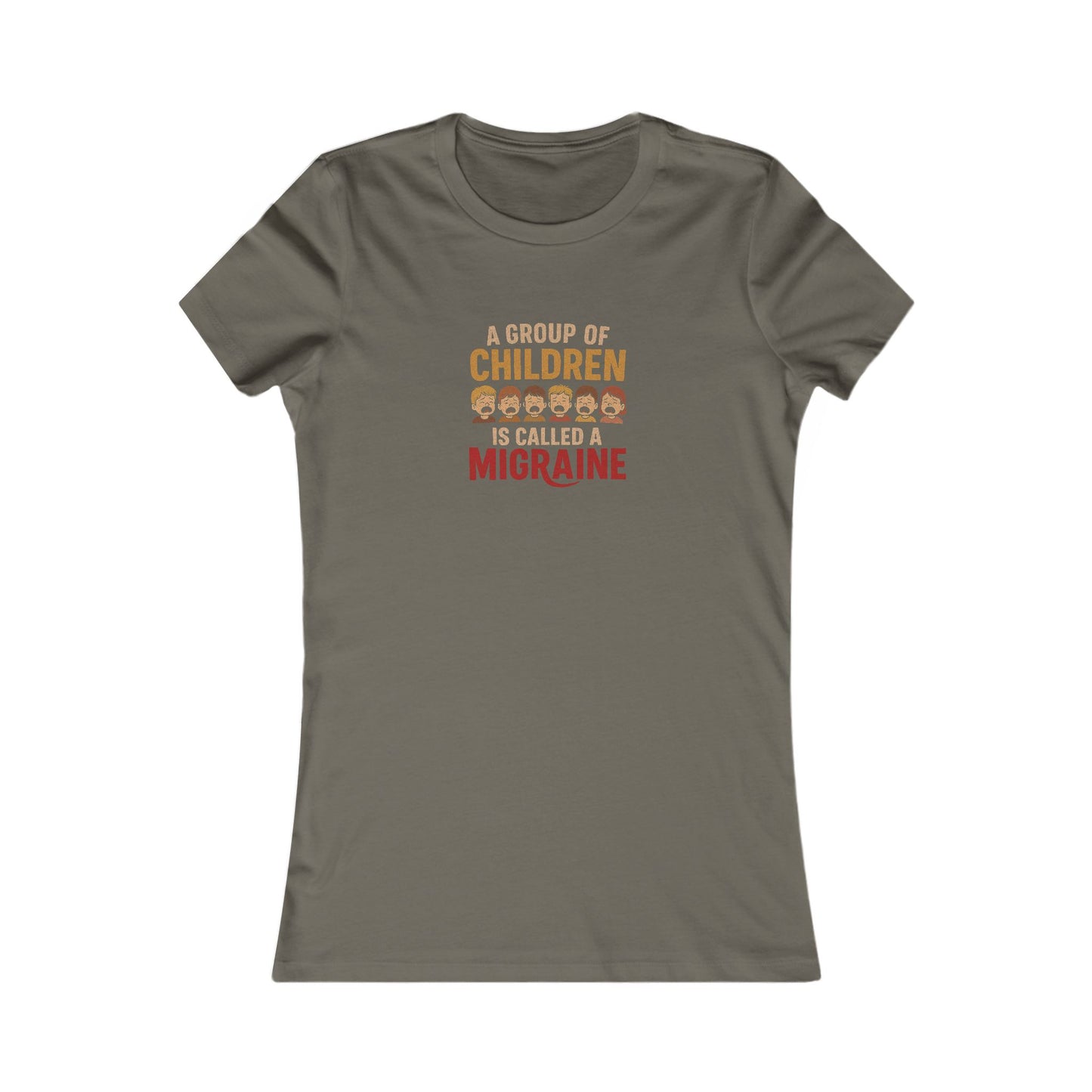 A Group of Children Is Called a Migraine — Retro Women's Tee (Dark)