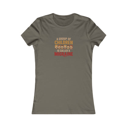 A Group of Children Is Called a Migraine — Retro Women's Tee (Dark)