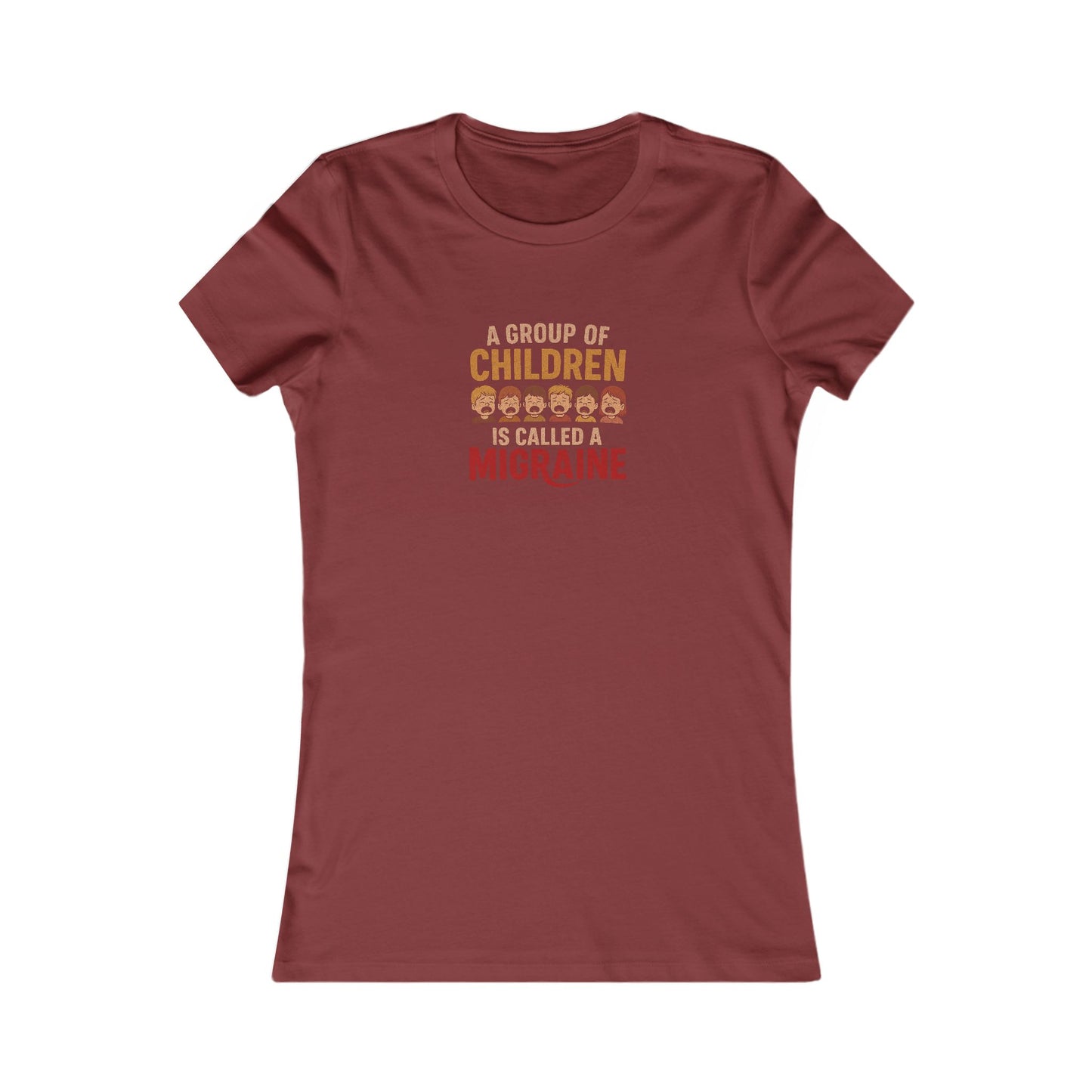 A Group of Children Is Called a Migraine — Retro Women's Tee (Dark)