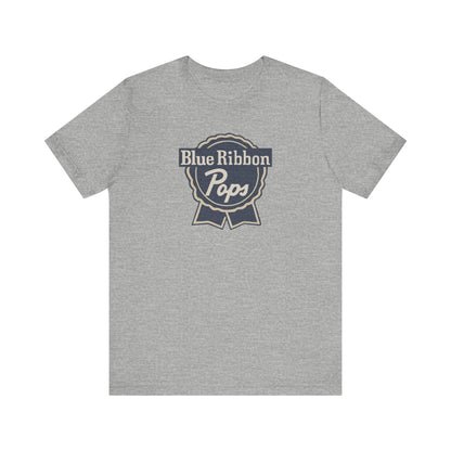 Blue Ribbon Pops Shirt — Funny Dad Gift, Retro Beer Dad Tee