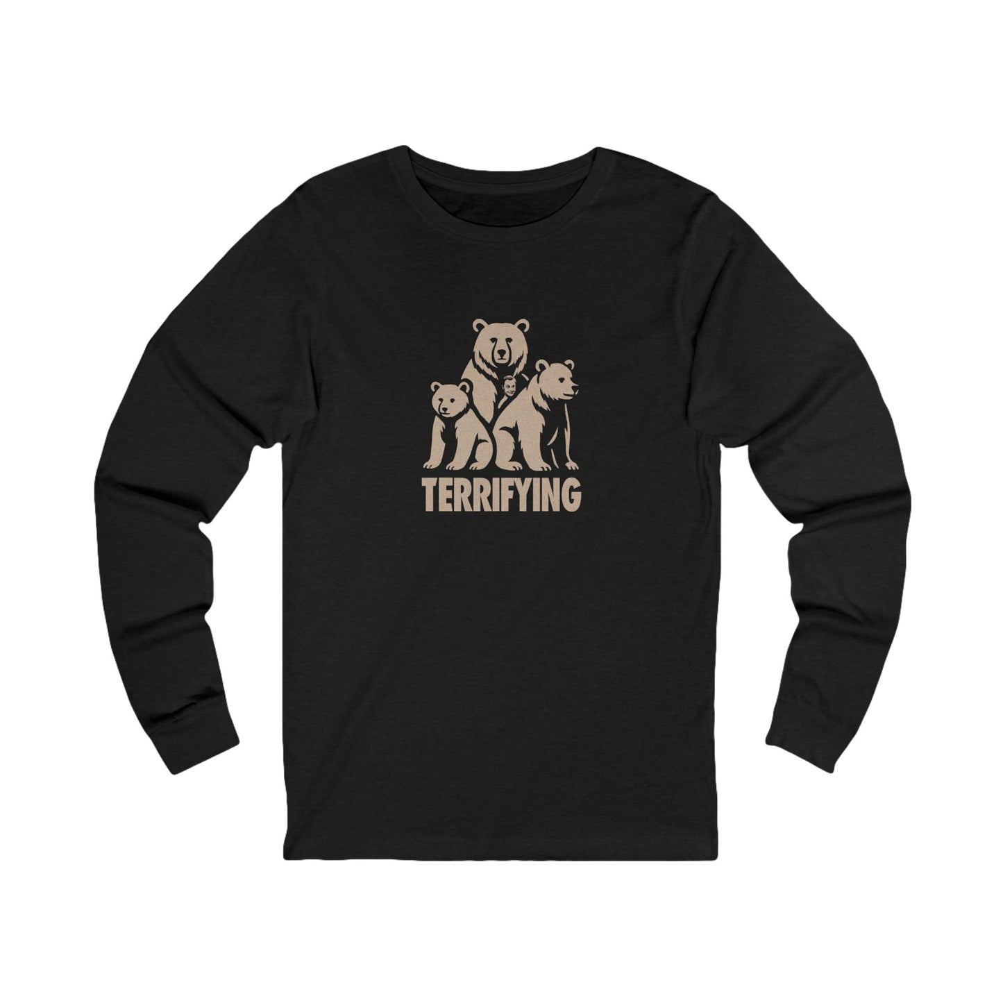 Bears Are Terrifying — Retro Silhouette Long Sleeve (Dark)