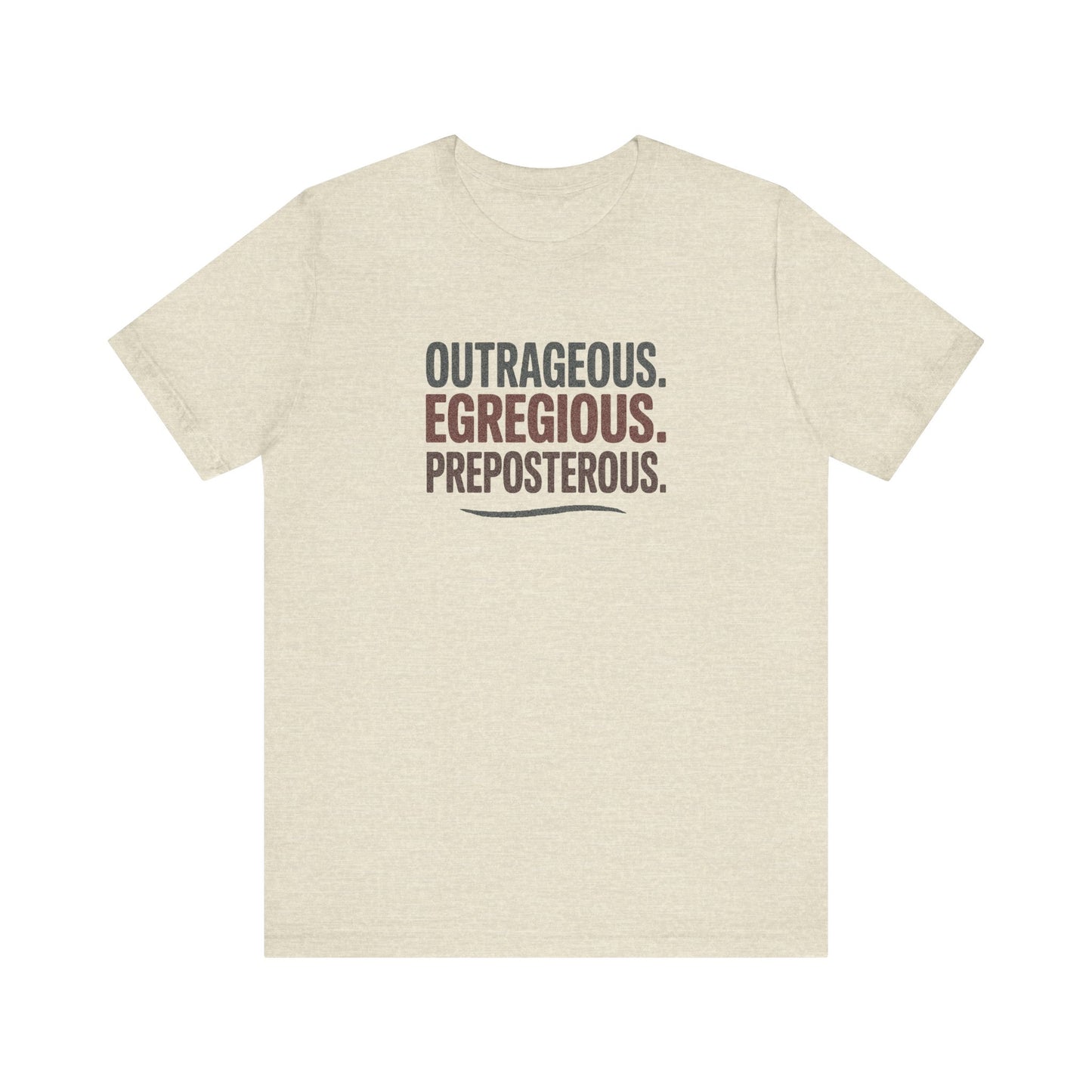 Outrageous Egregious Preposterous — Seinfeld Retro Tee (Dark)