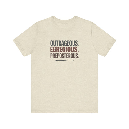 Outrageous Egregious Preposterous — Seinfeld Retro Tee (Dark)