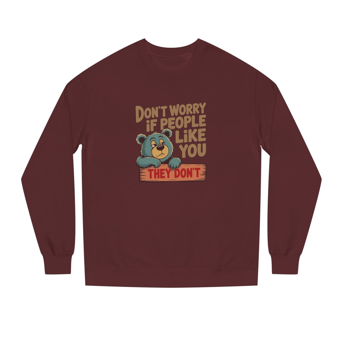 Don't Worry If People Like You (They Don't) — Retro Women's Sweatshirt (Dark)