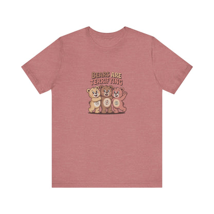 Bears Are Terrifying (Cute Remix) — Retro Tee (Light)