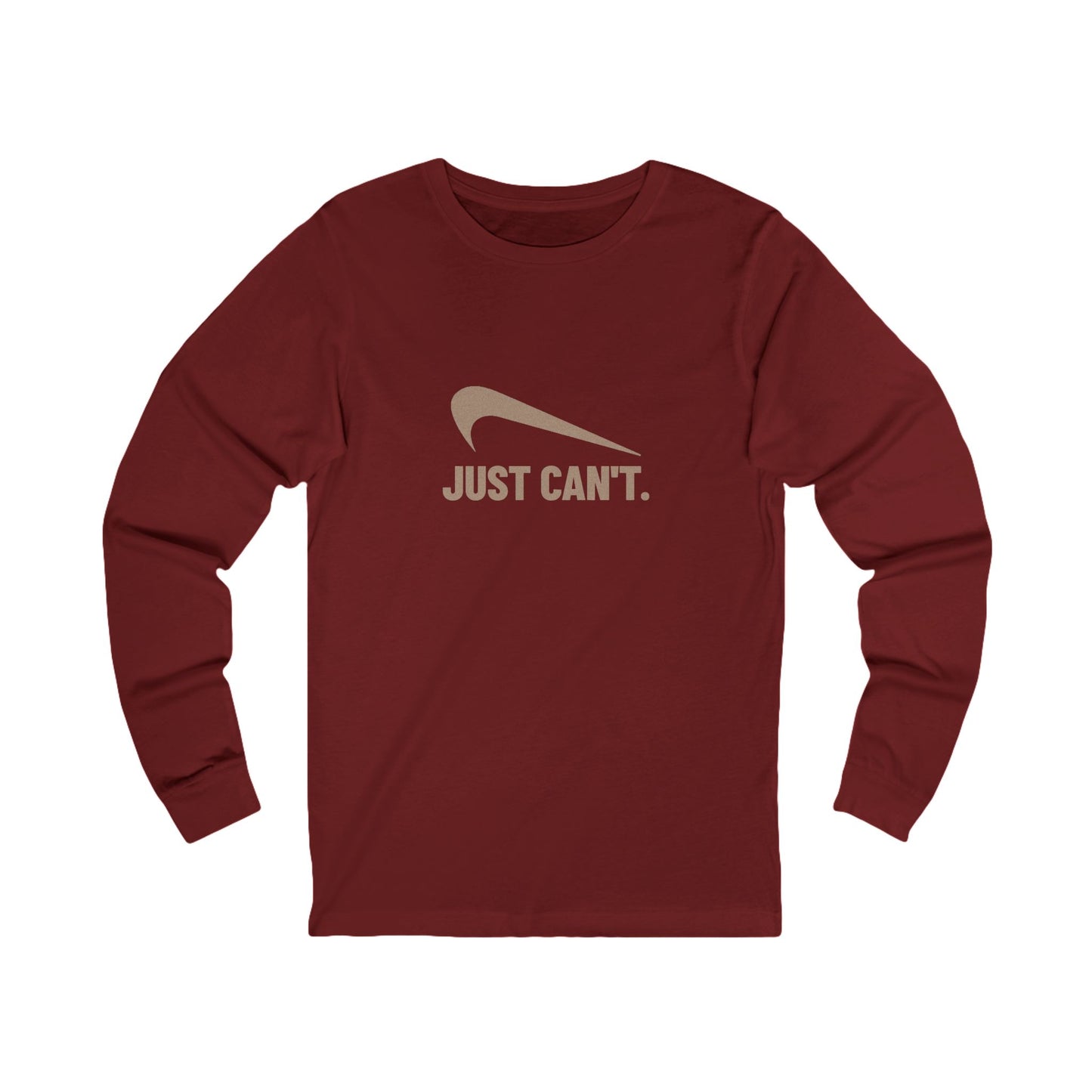 Just Can’t Athletic Parody — Retro Workout Long Sleeve (Dark)