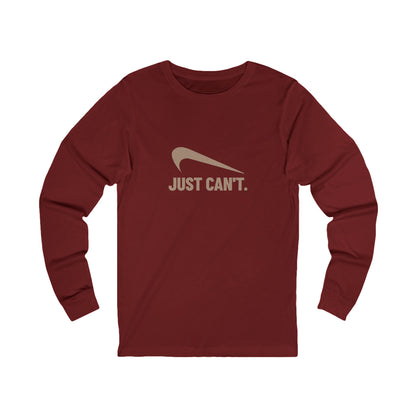 Just Can’t Athletic Parody — Retro Workout Long Sleeve (Dark)