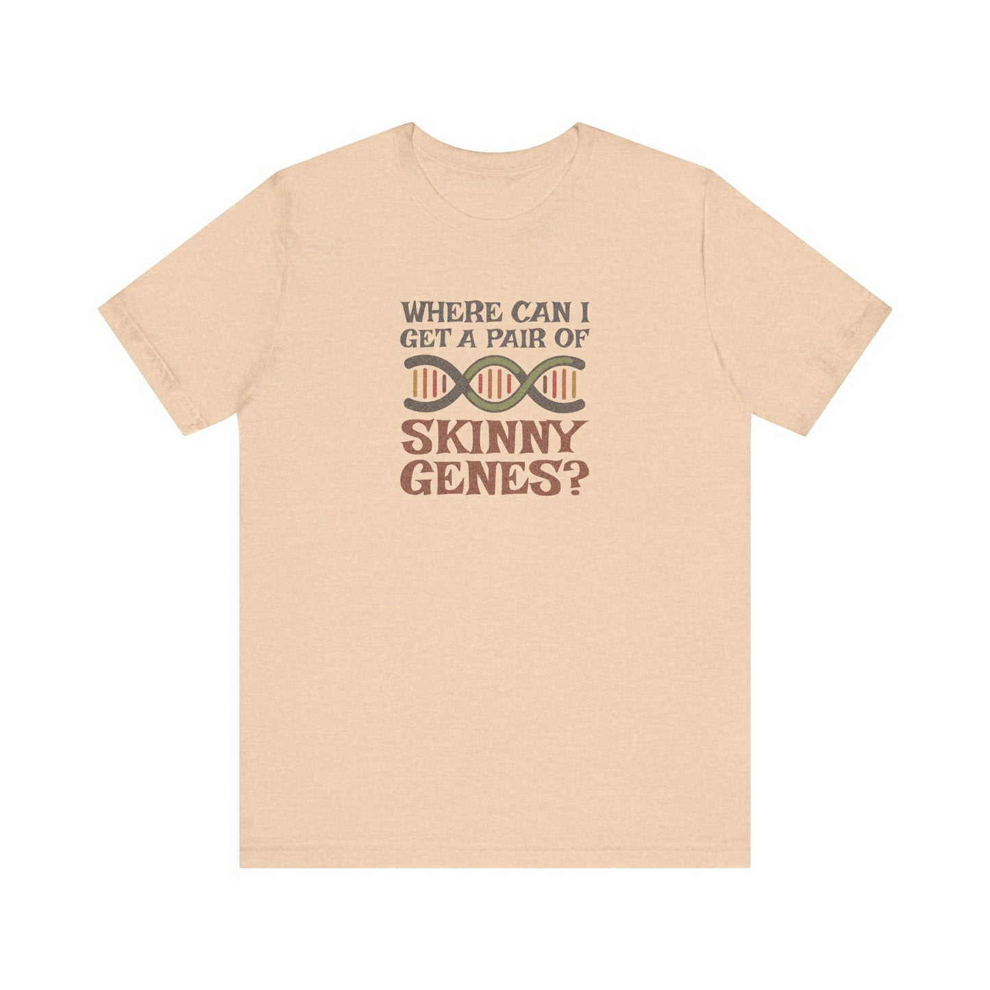 Pair of Skinny Genes (Colorful) — Retro Graphic Tee (Light)