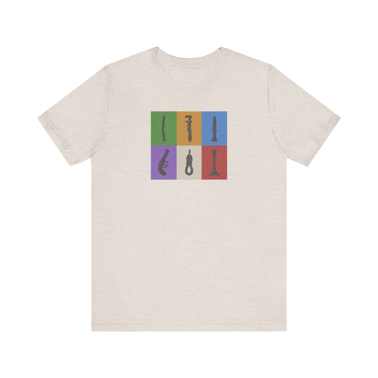 Six Ways Into the Evidence Locker — Clue Retro Tee (Light)