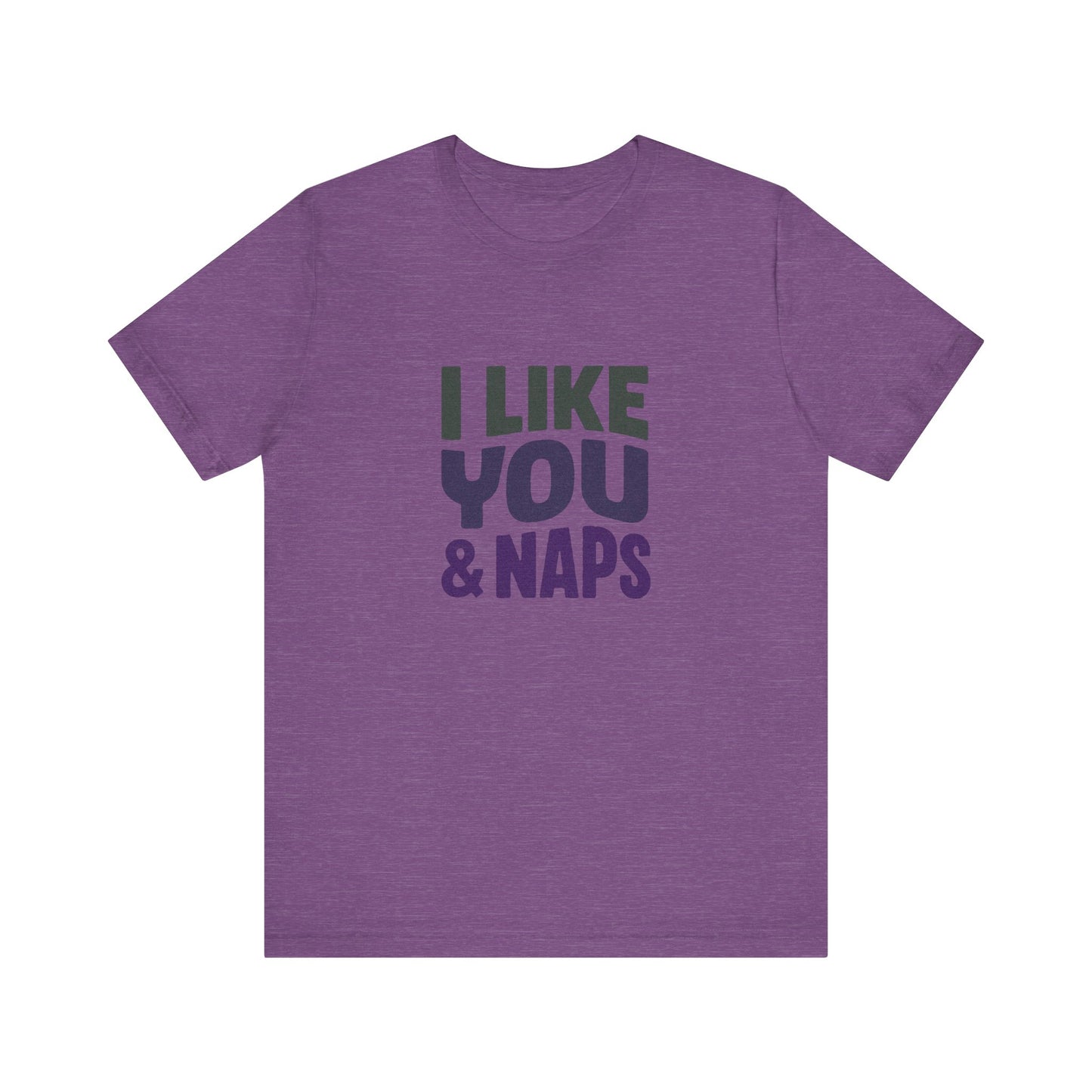 I Like You & Naps (Cool Gradient) — Retro Loungewear Tee (Light)