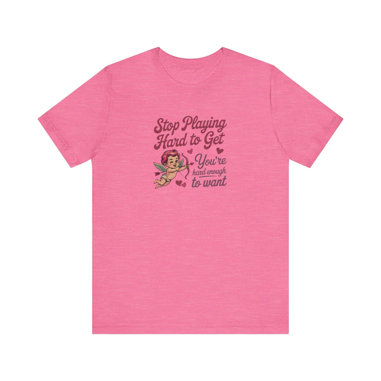 Stop Playing Hard to Get — Retro Cupid Tee (Light)