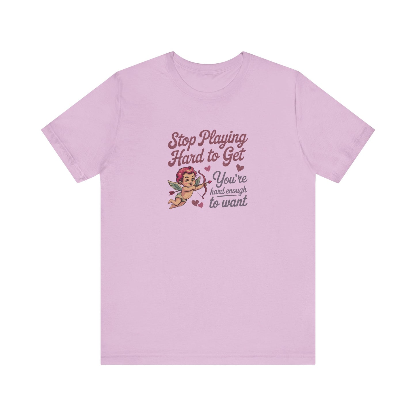 Stop Playing Hard to Get — Retro Cupid Tee (Light)