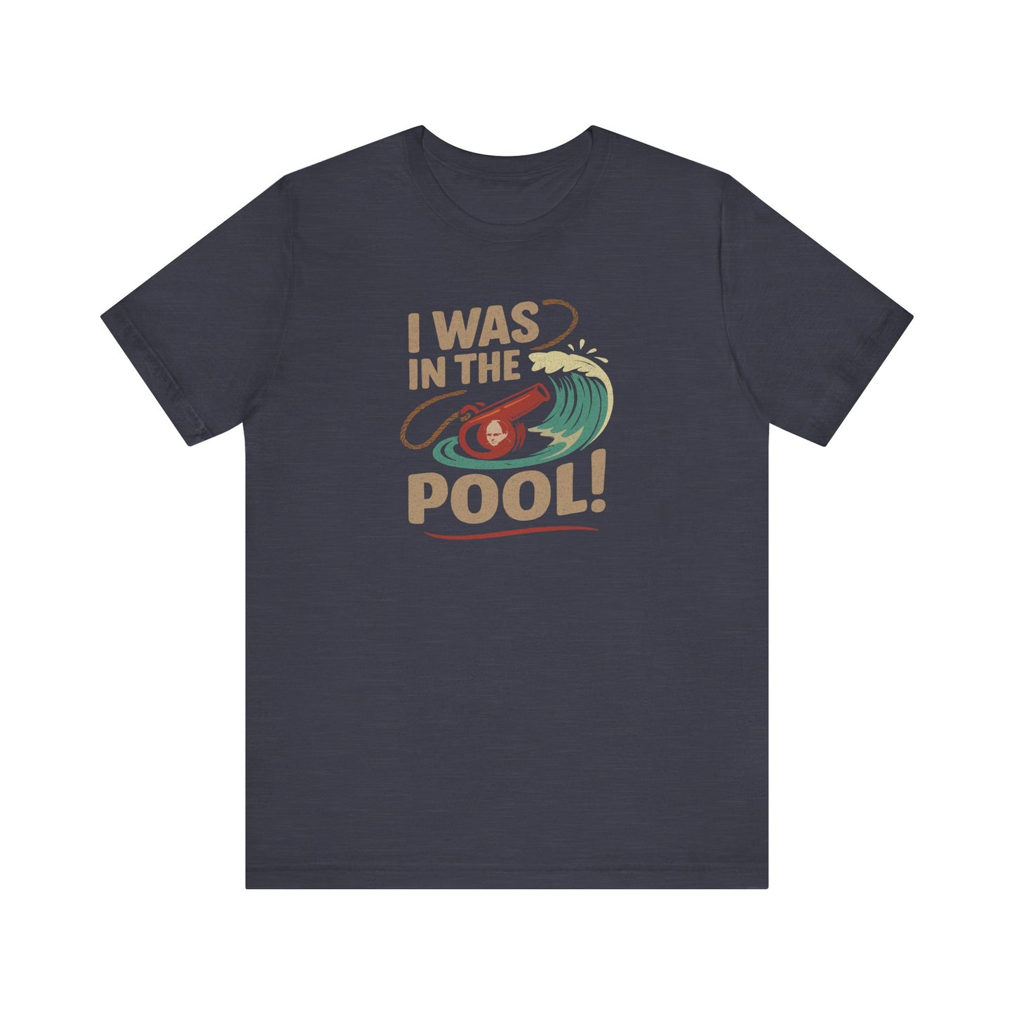 I Was in the Pool! — George Costanza Shrinkage Retro Tee (Dark)