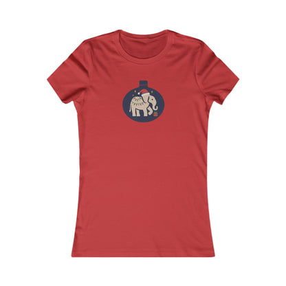 White Elephant Season — Retro Christmas Graphic Women's Tee (Light)
