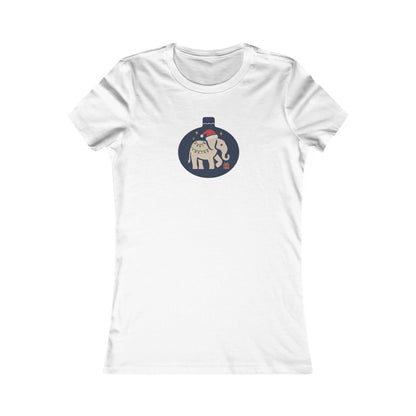 White Elephant Season — Retro Christmas Graphic Women's Tee (Light)