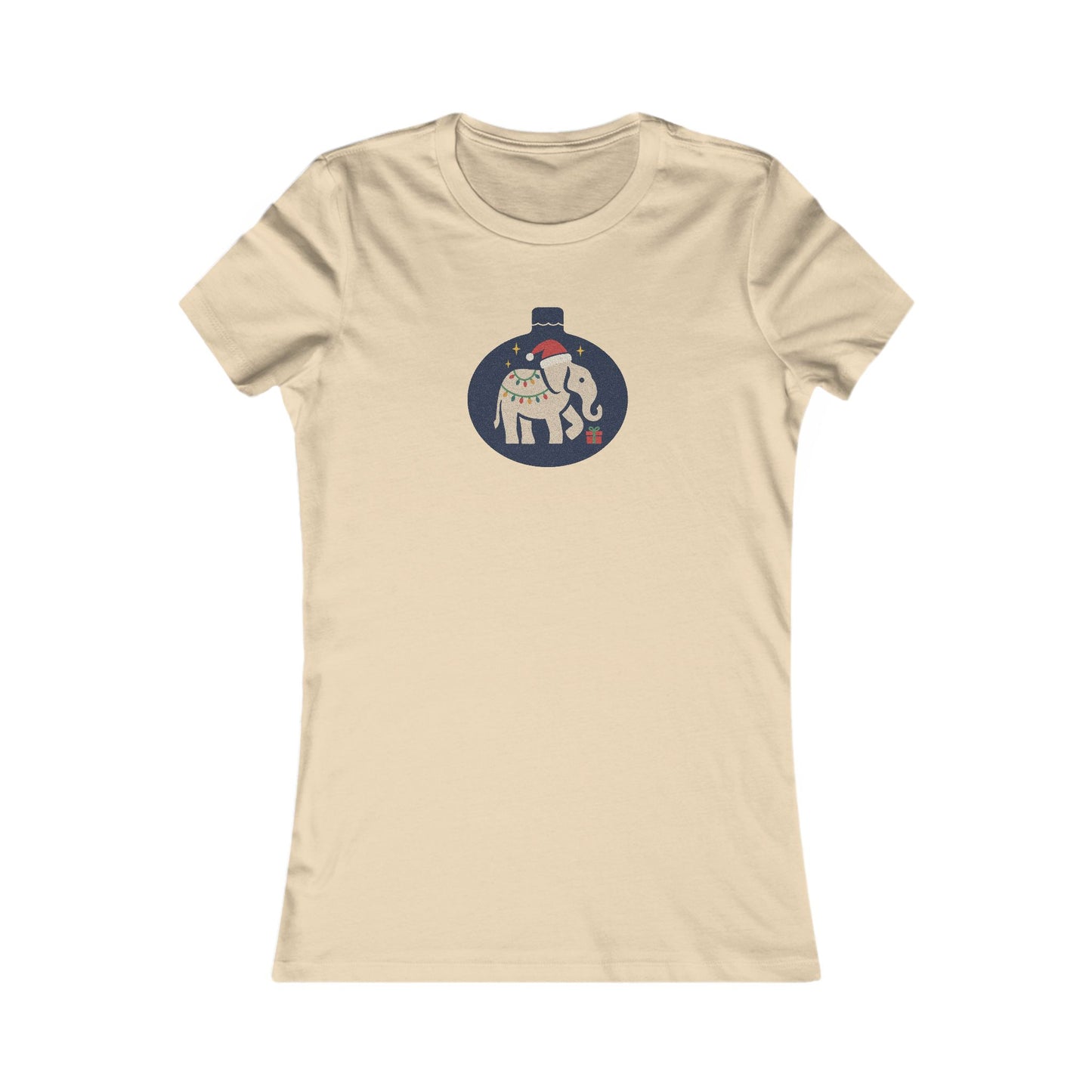 White Elephant Season — Retro Christmas Graphic Women's Tee (Light)