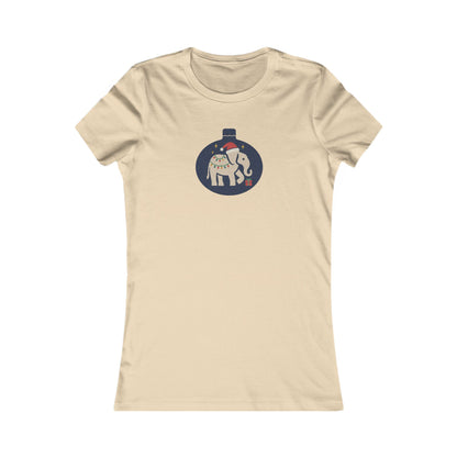 White Elephant Season — Retro Christmas Graphic Women's Tee (Light)