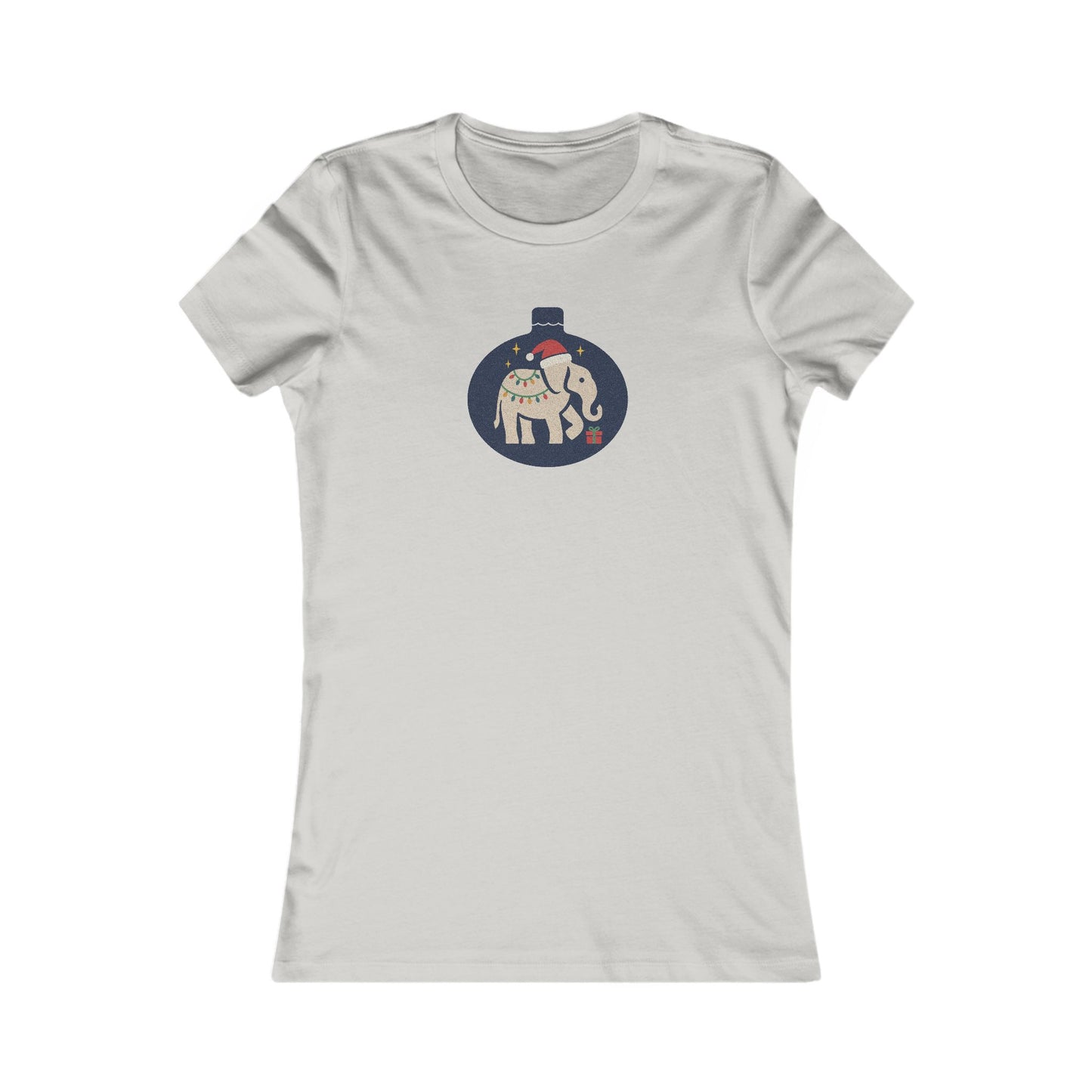 White Elephant Season — Retro Christmas Graphic Women's Tee (Light)