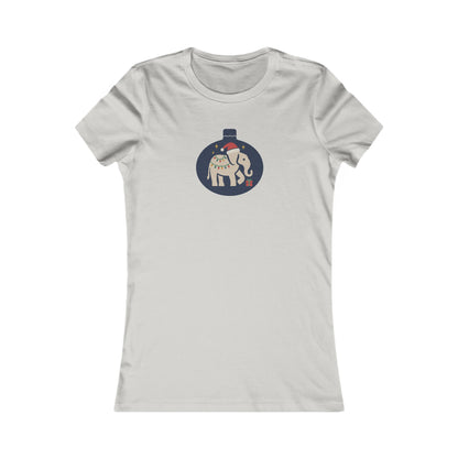 White Elephant Season — Retro Christmas Graphic Women's Tee (Light)