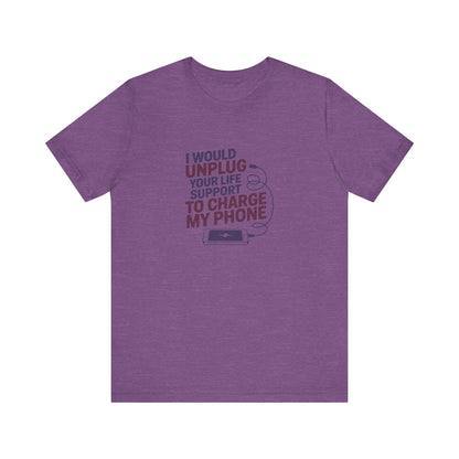 Your Life Support < Charging My Phone — Retro Tee (Light)