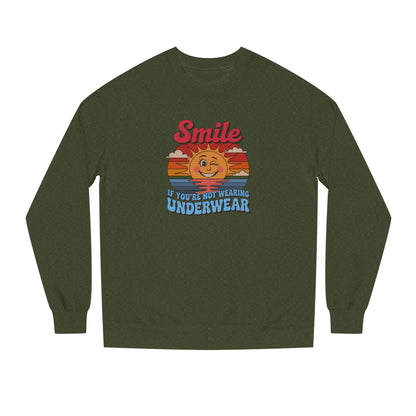 Smile If You’re Not Wearing Underwear — Retro Sweatshirt (Dark)
