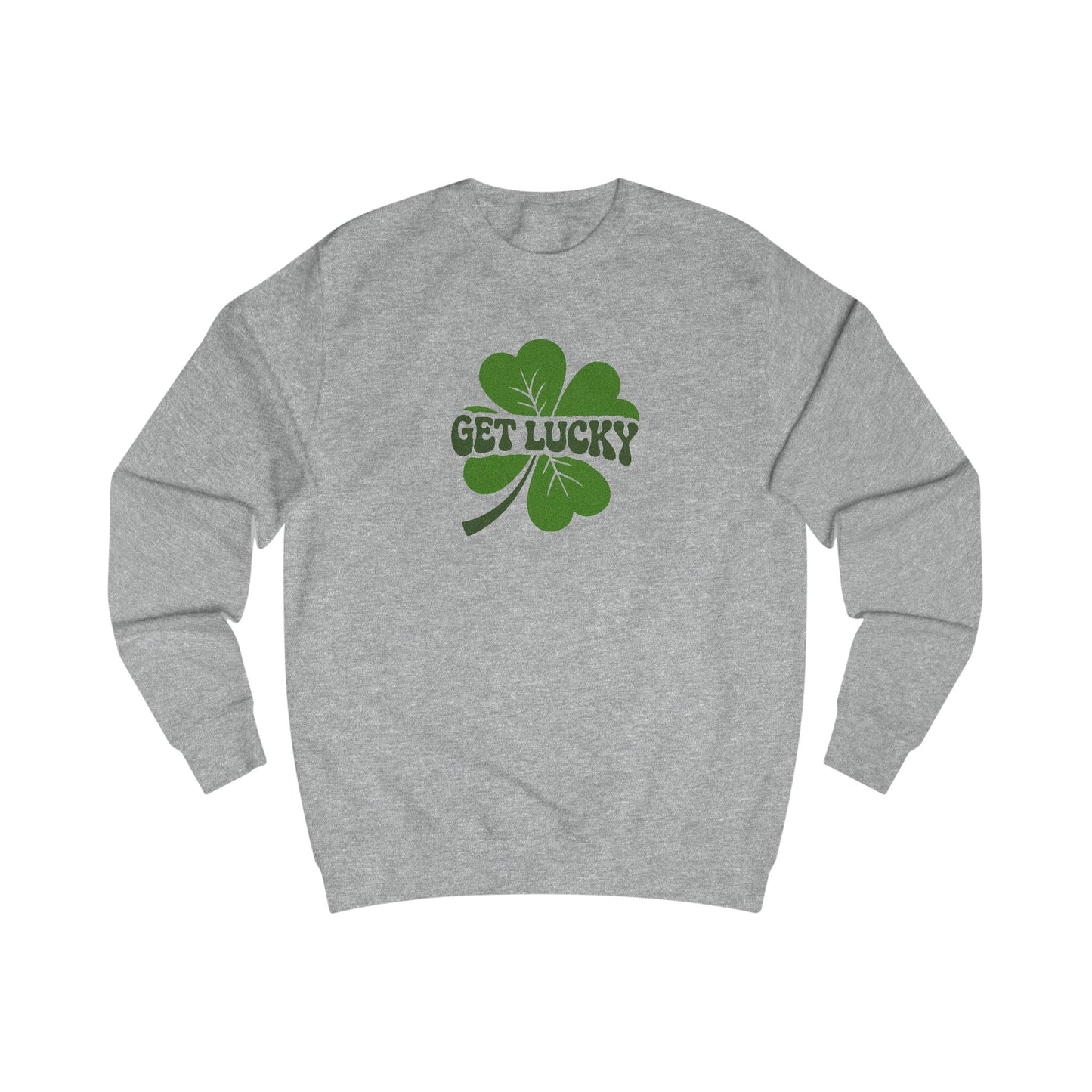 I’m Up All Night to Get Lucky — St. Patrick's Retro Sweatshirt (Light)