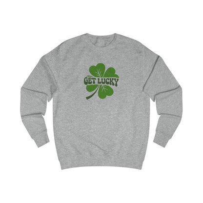 I’m Up All Night to Get Lucky — St. Patrick's Retro Sweatshirt (Light)