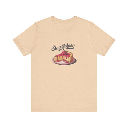Stay Golden — Retro Cheesecake Graphic Tee (Light)