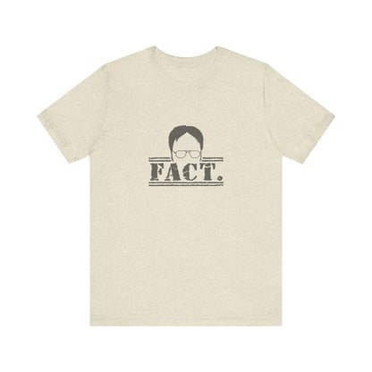 Dwight Schrute FACT. — The Office-Inspired Retro Tee (Light)