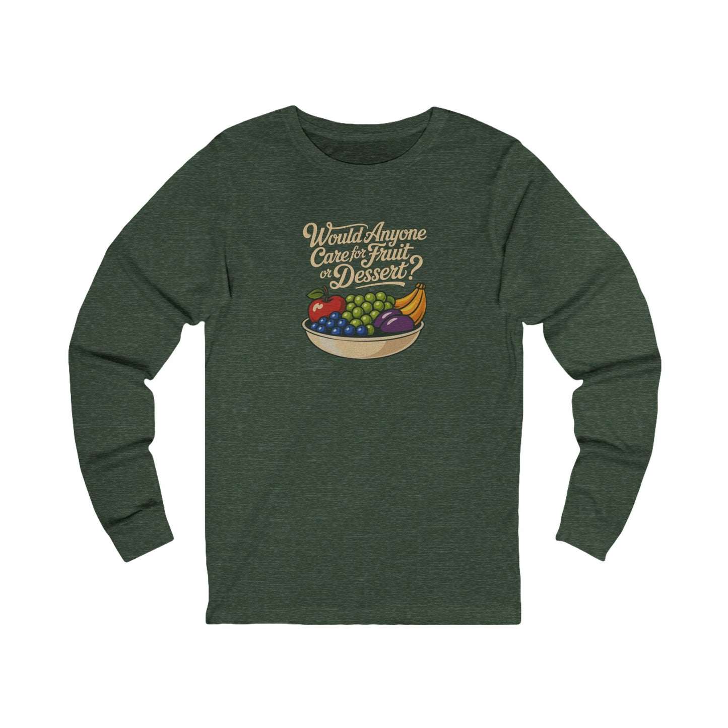 Would Anyone Care for Fruit or Dessert? — Clue Retro Long Sleeve (Dark)