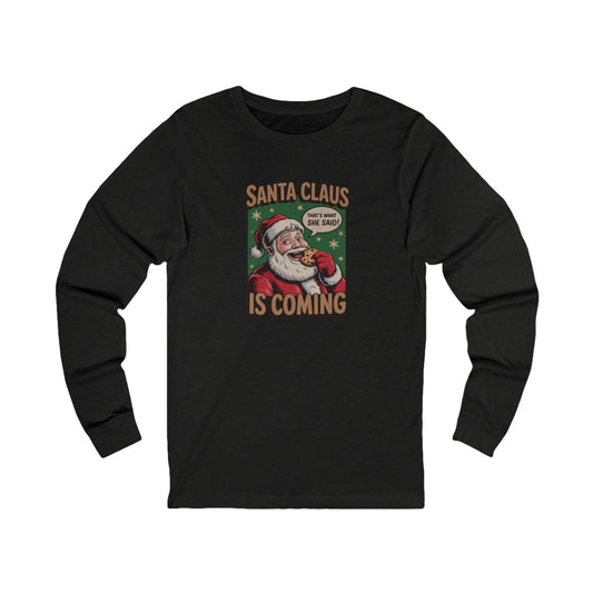 Santa Claus is Coming — Vintage Christmas Long Sleeve (Dark)
