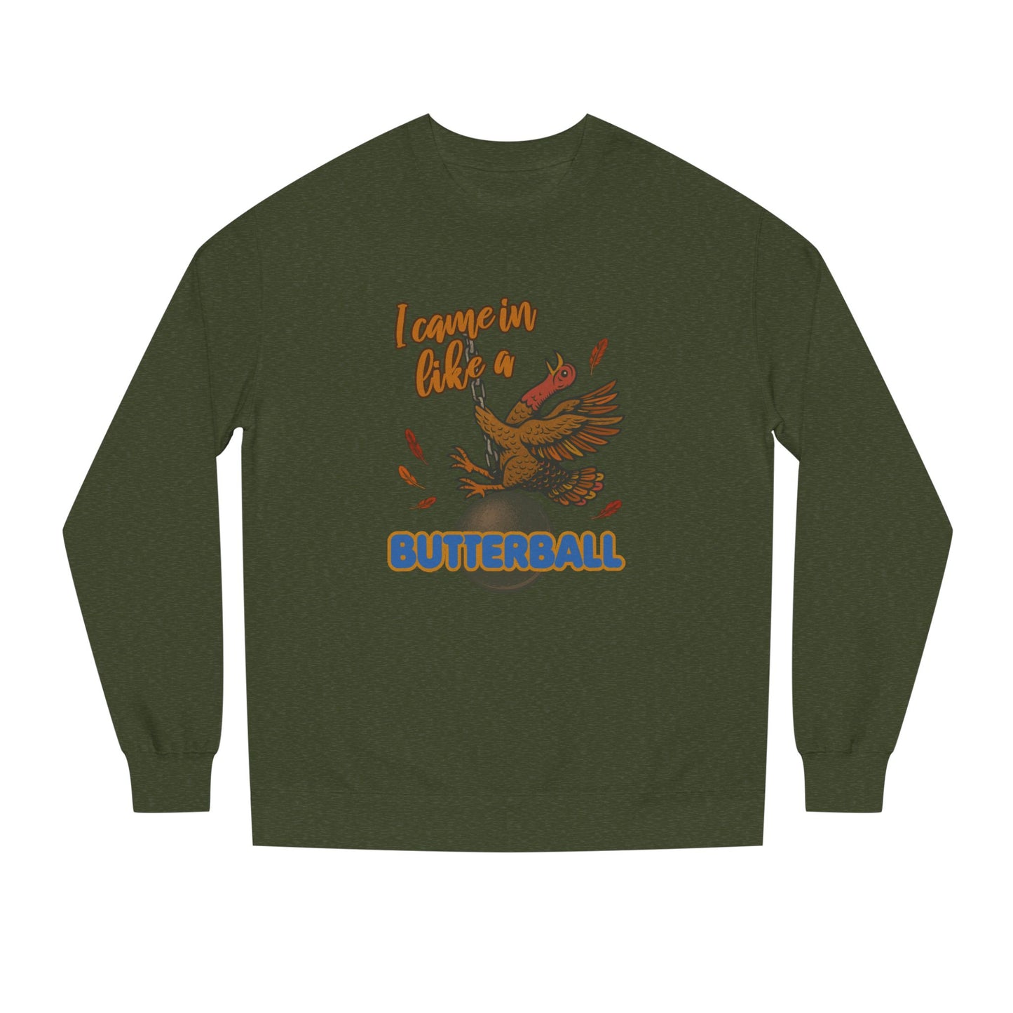 Like a Butterball — Miley Cyrus Thanksgiving Parody Retro Sweatshirt (Dark)