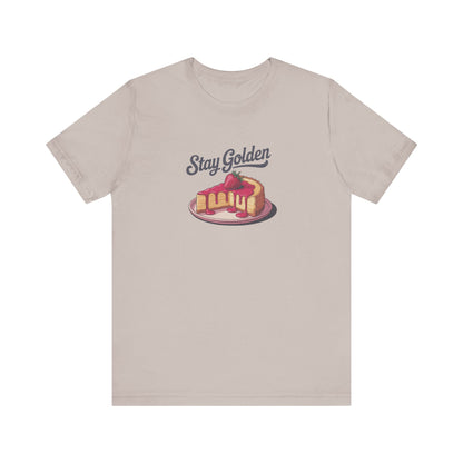 Stay Golden — Retro Cheesecake Graphic Tee (Light)