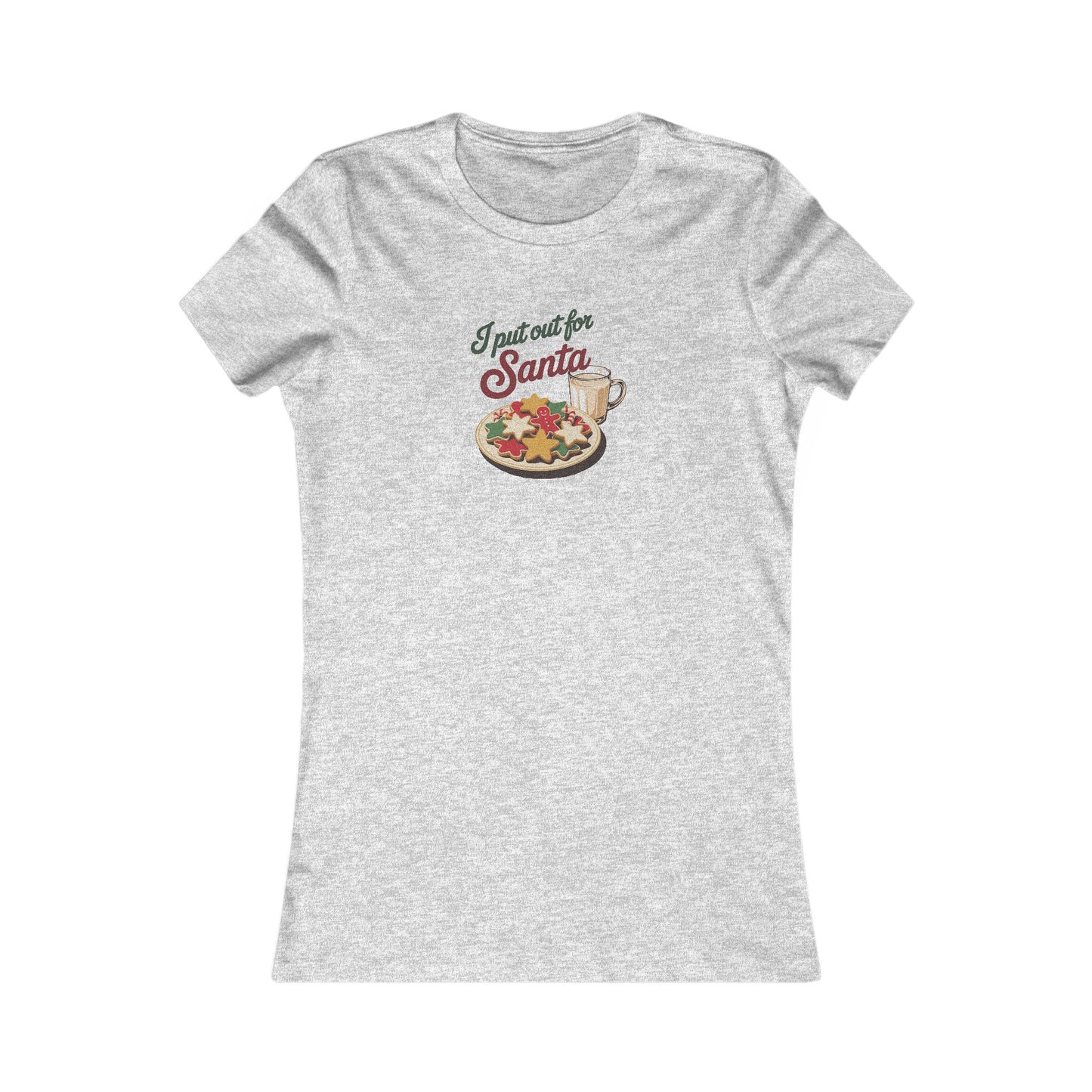 I Put Out for Santa — Retro Christmas Cookies Women's Tee (Light)