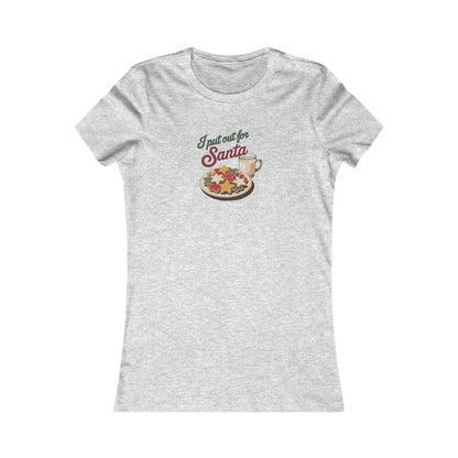 I Put Out for Santa — Retro Christmas Cookies Women's Tee (Light)