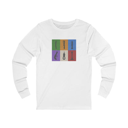 Six Ways Into the Evidence Locker — Clue Retro Long Sleeve (Light)