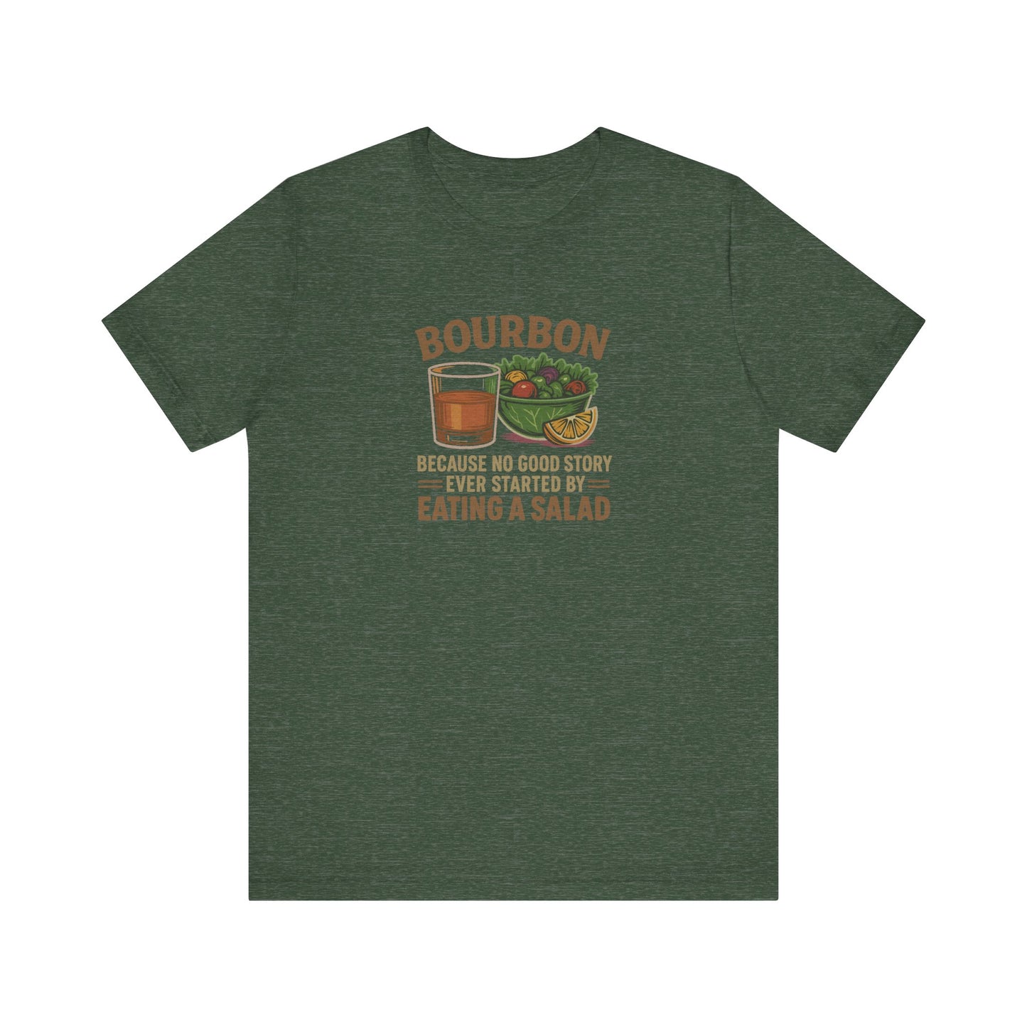 Bourbon > Eating a Salad — Retro Graphic Tee (Dark)