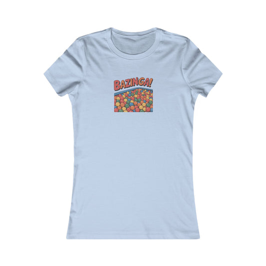 Bazinga! Ball Pit — Big Bang Theory Retro Women's Tee (Light)