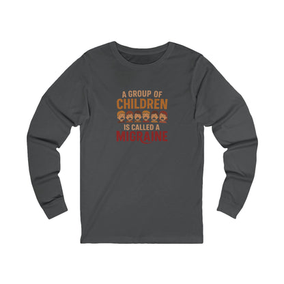 A Group of Children Is Called a Migraine — Retro Long Sleeve (Dark)