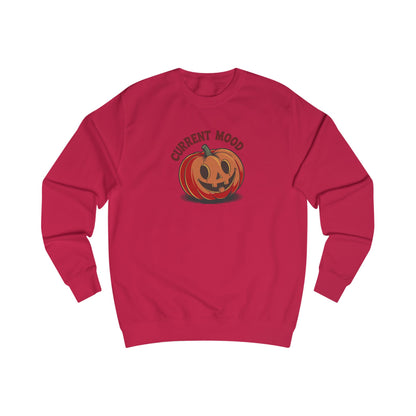 Current Mood (Cute Pumpkin) — Retro Halloween Sweatshirt (Light)