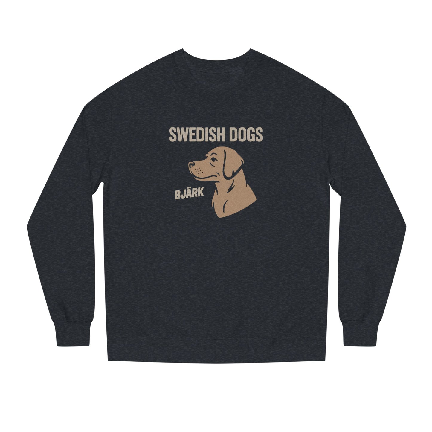His Bjärk Is Worse Than His Bite – Minimalist Dog Pun Retro Sweatshirt (Light)