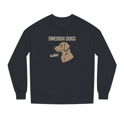 His Bjärk Is Worse Than His Bite – Minimalist Dog Pun Retro Sweatshirt (Light)
