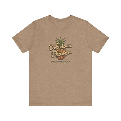Delicious Flavor — Santa Barbara Pineapple Retro Tee (Light)